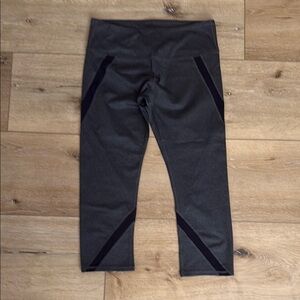 Gray and Black Athletic Leggings